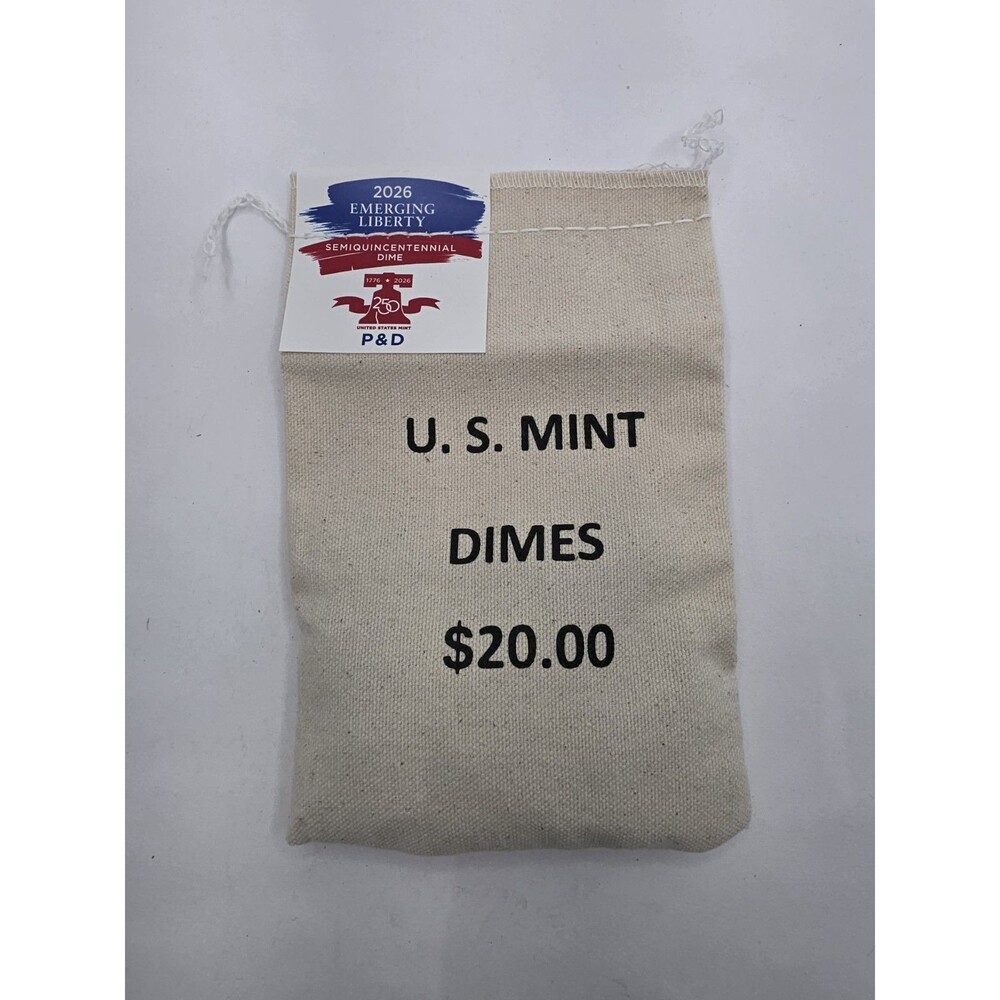 2026 P & D Semiquincentennial Dime Bag $20 Emerging Liberty - IN HAND E